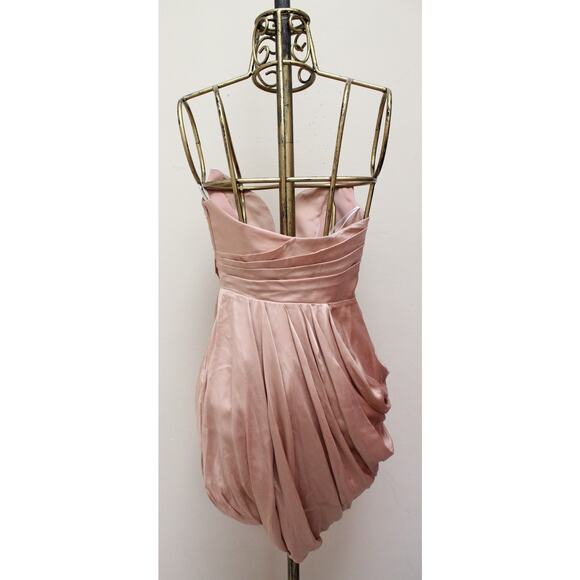 Zimmermann Nude Champagne Drape Strapless Silk Dress Size 1/US 6 - Picture 4 of 5